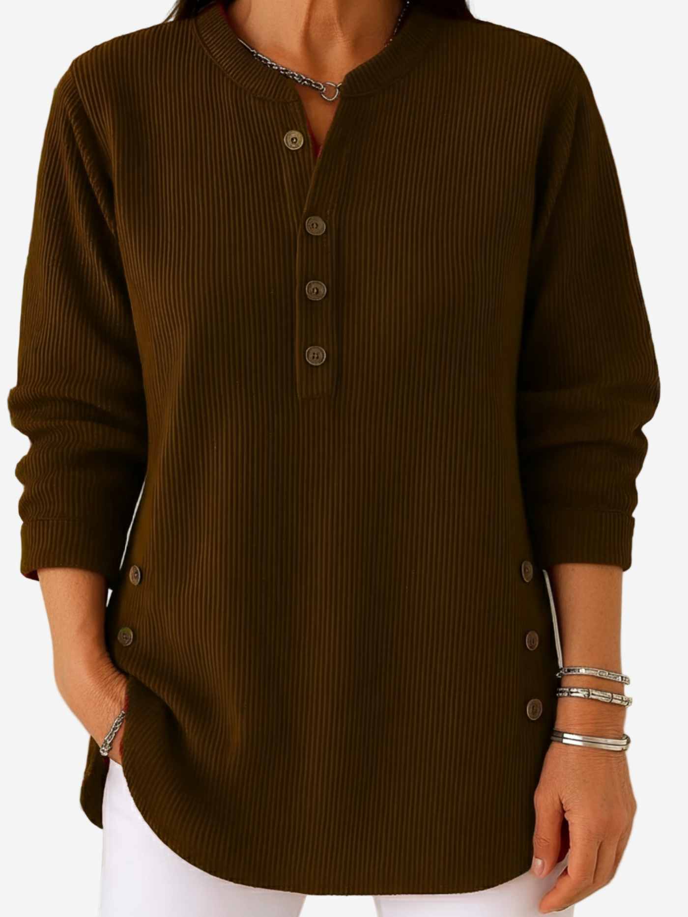 Harperly – Long Sleeve Solid Knit Sweater