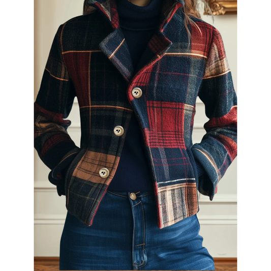 Rhea | Classic Plaid Wool Jacket