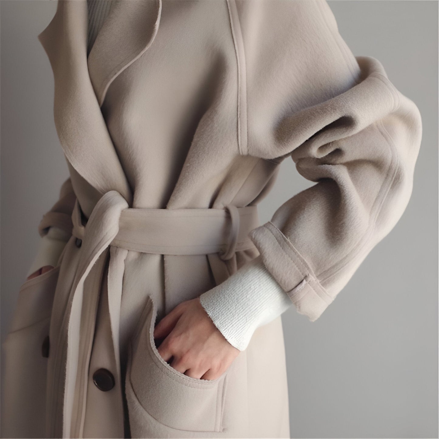 Amélie | Classic Belted Wool Coat