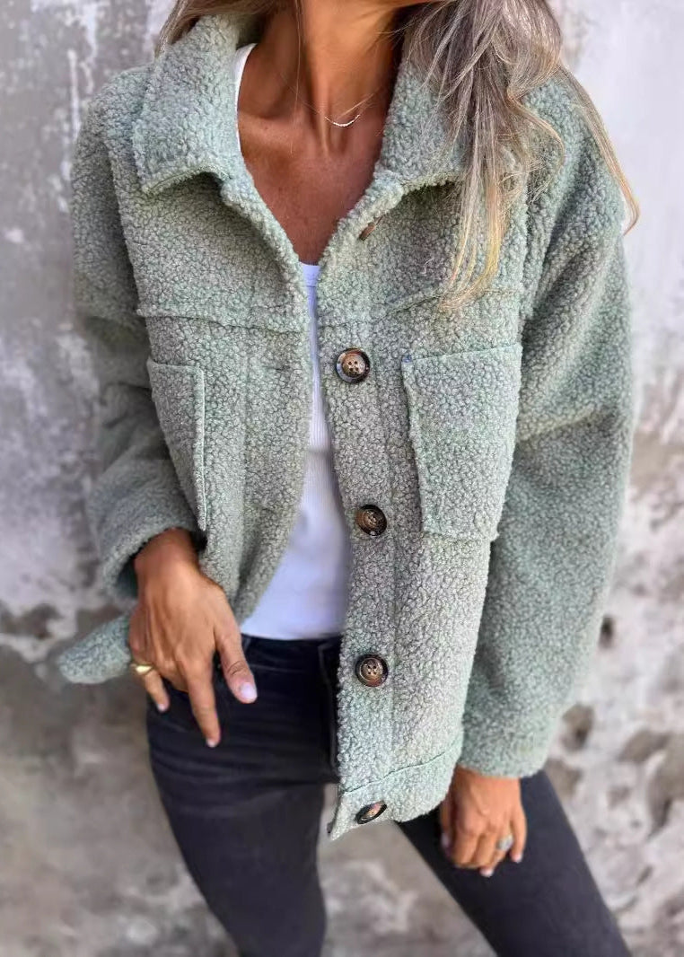 Brenda | Soft Fleece Button-Up Jacket