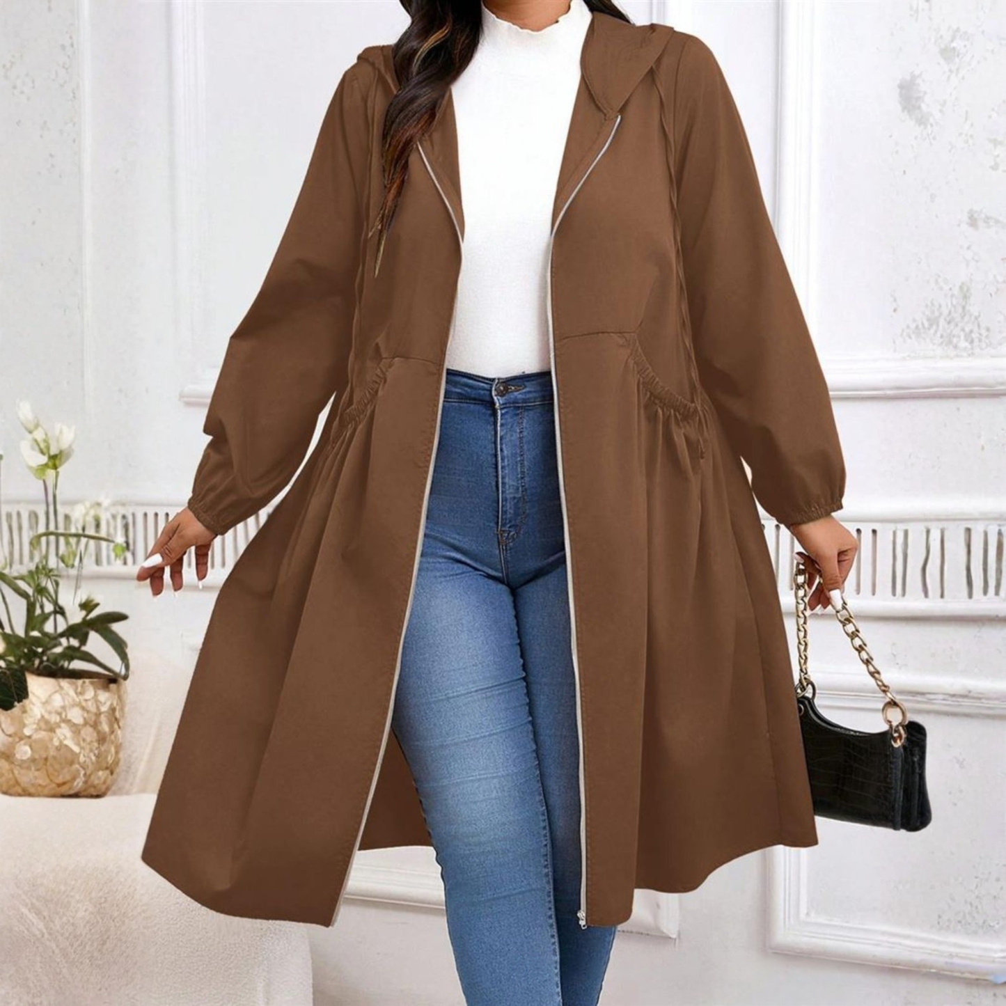 Marielle | Casual Drawstring Hooded Coat