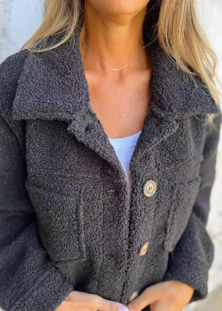 Brenda | Soft Fleece Button-Up Jacket