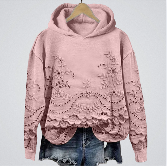 Sofie | Hoodie with Floral Embroidery